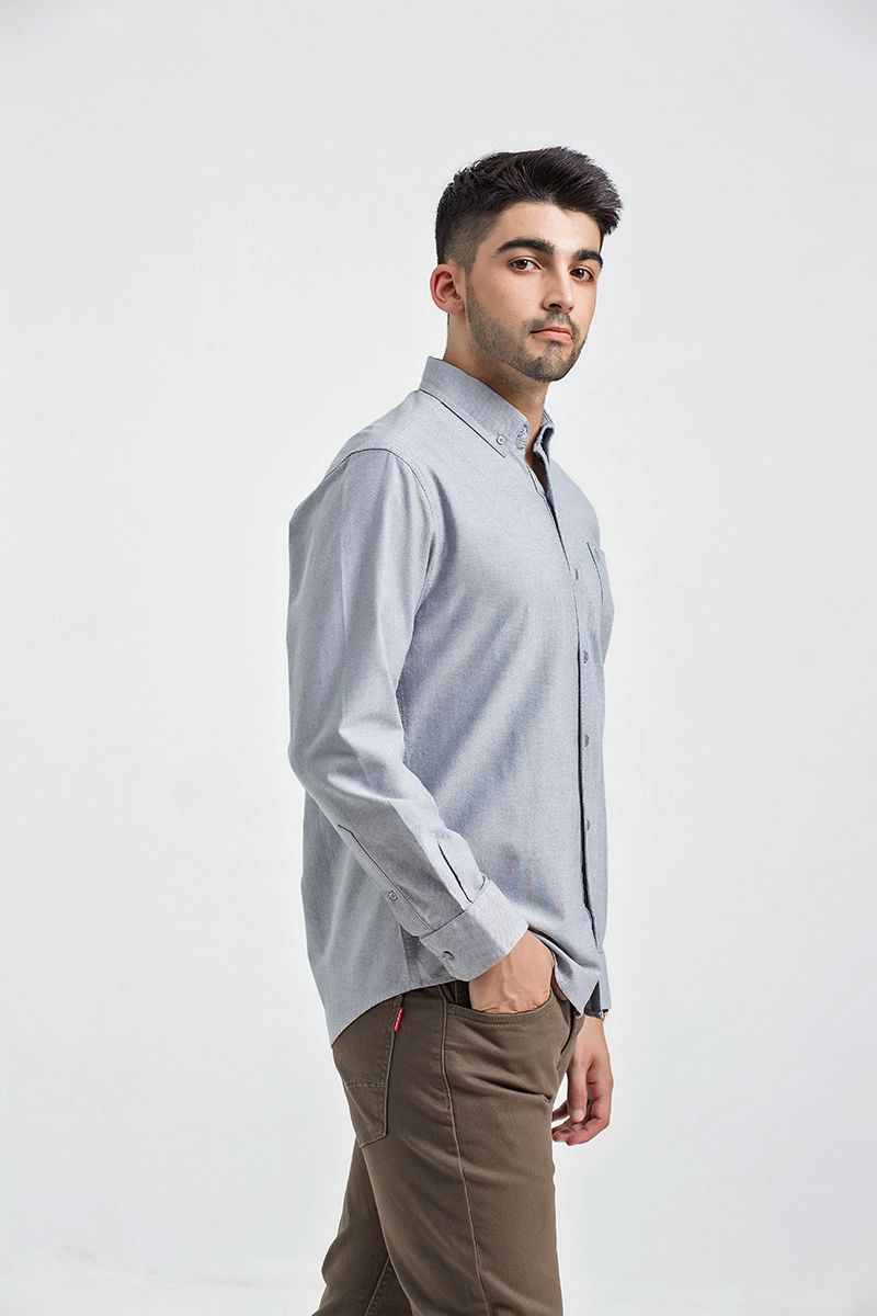 Áo sơ mi tay dài dệt Oxford WS21SS18P-LC