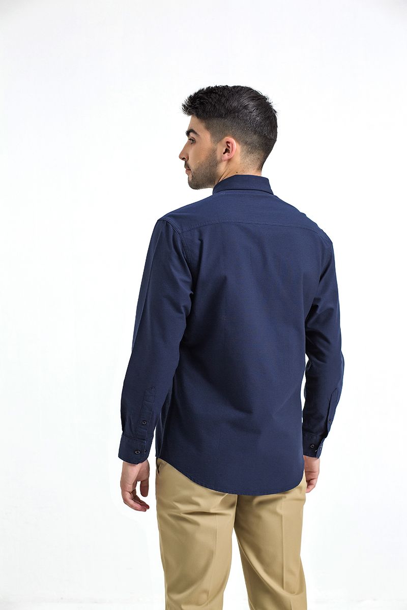Áo sơ mi tay dài dệt Oxford WS21SS18P-LC