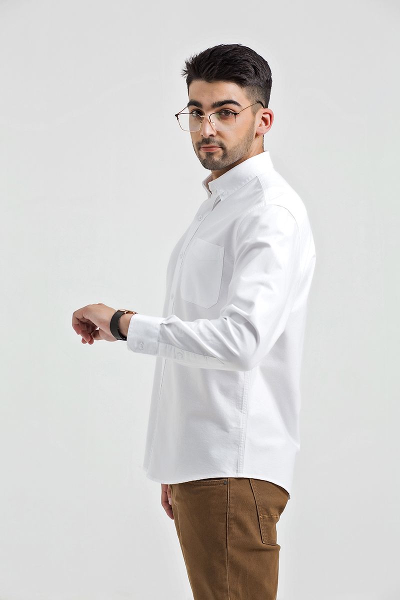 Áo sơ mi tay dài dệt Oxford WS21SS18P-LC
