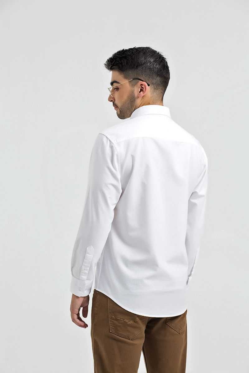 Áo sơ mi tay dài dệt Oxford WS21SS18P-LC