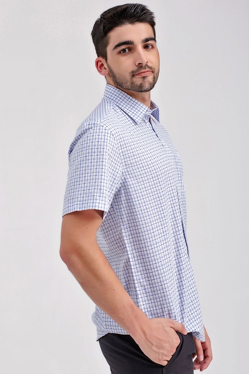 Áo sơ mi tay ngắn họa tiết caro WS21SS30T-SD
