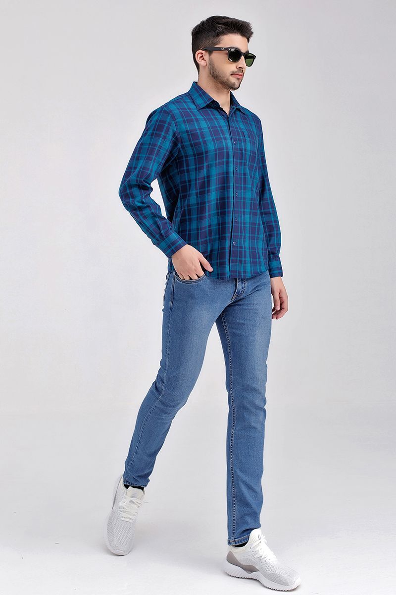 Áo sơ mi tay dài họa tiết caro WS21SS31P-LC