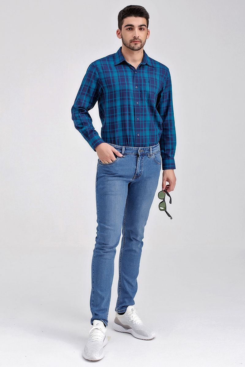 Áo sơ mi tay dài họa tiết caro WS21SS31P-LC