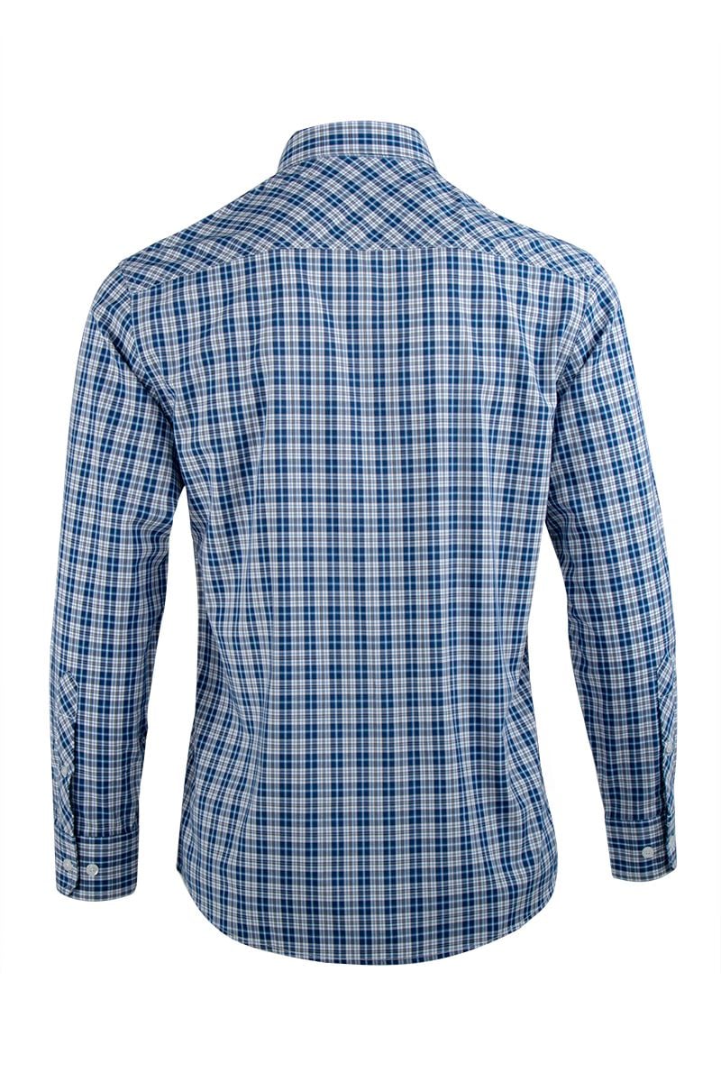 Áo sơ mi tay dài form vừa sọc caro WS21SS39T-LC