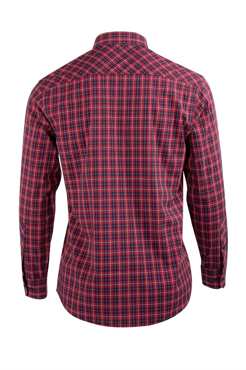 Áo sơ mi tay dài form vừa sọc caro WS21SS39T-LC