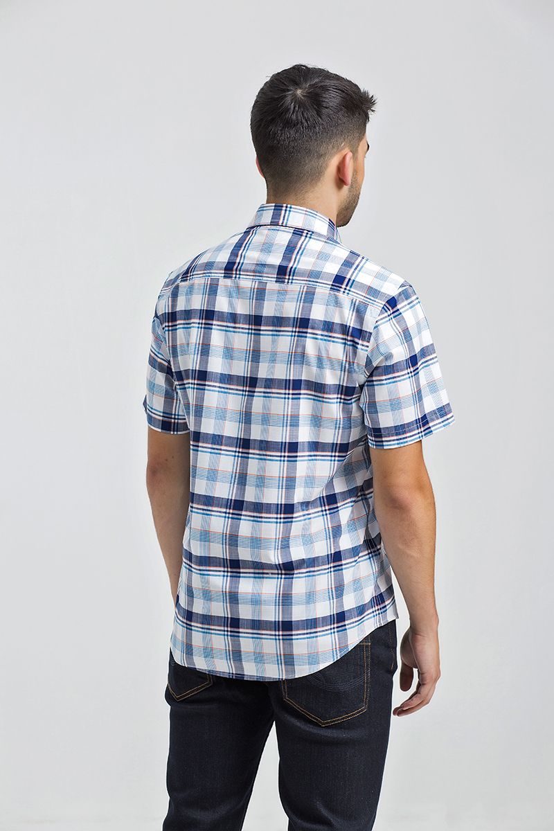Áo sơ mi tay ngắn họa tiết caro WS21SS41T-SC