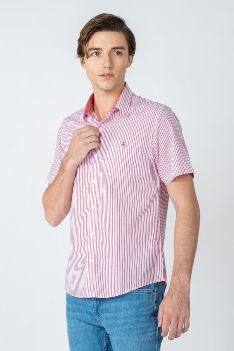 Áo Sơ Mi Nam Tay Ngắn Thời Trang WS23SS02C-SC
