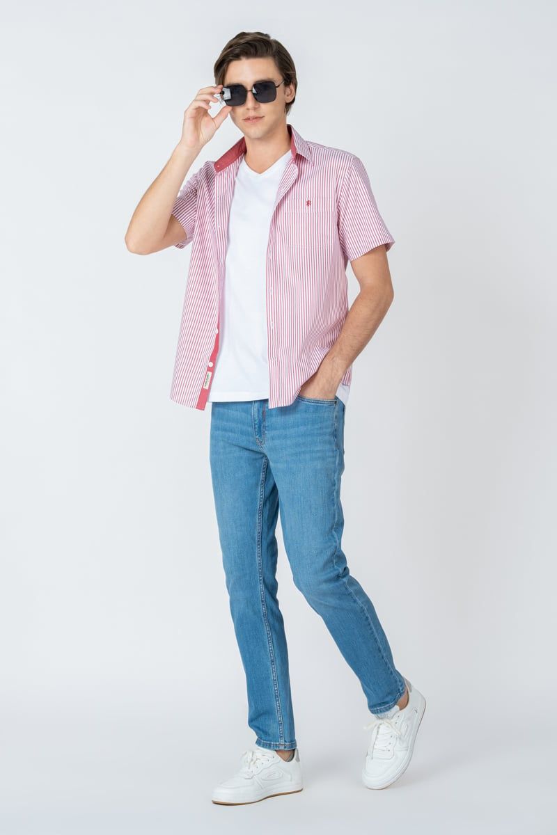 Áo Sơ Mi Nam Tay Ngắn Thời Trang WS23SS02C-SC