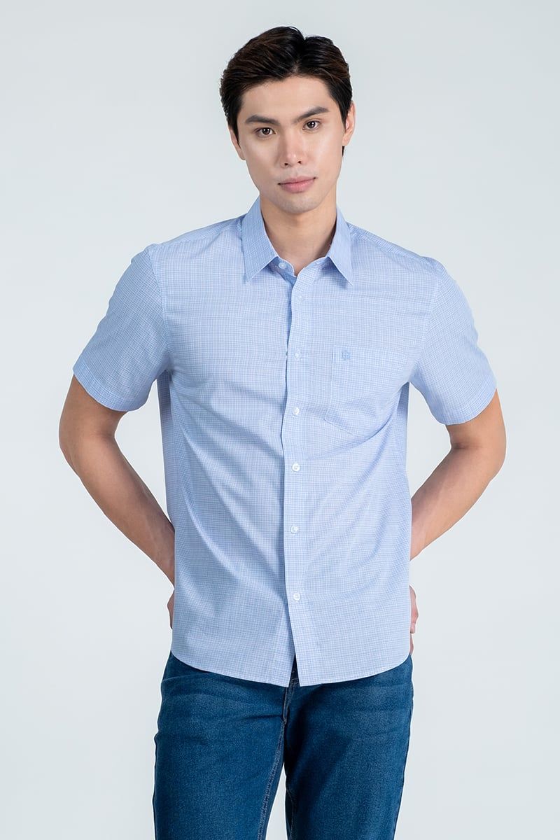 Áo Sơ Mi Tay Ngắn Form Ôm WS24FH75P-SDBB