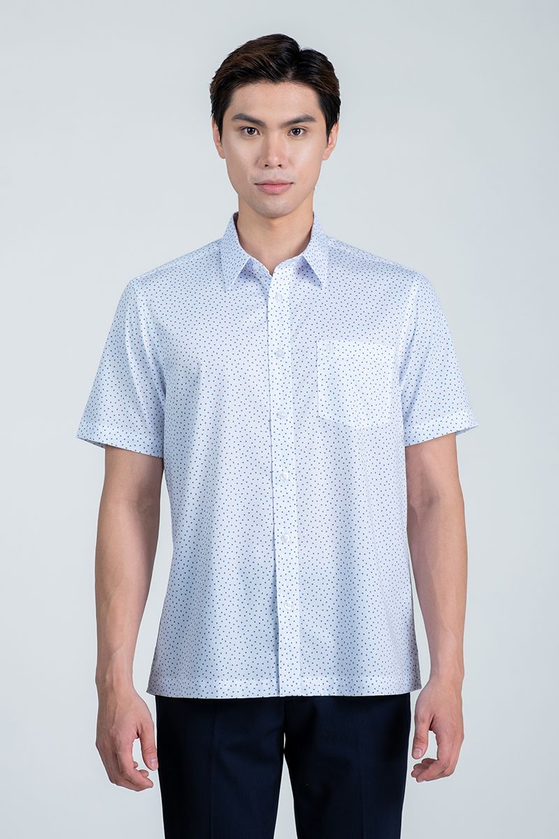 Áo Sơ Mi Nam Tay Ngắn Form Vừa WS24FH88P-SDBB