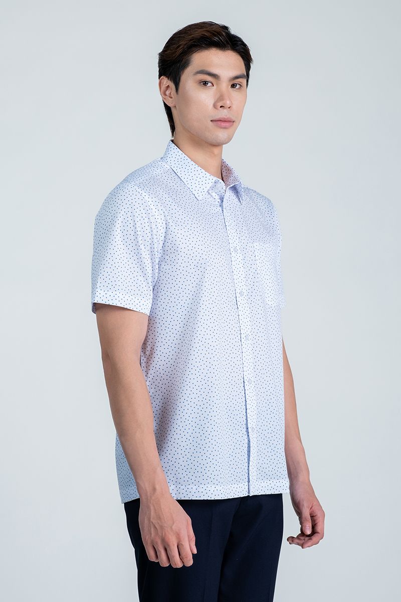 Áo Sơ Mi Nam Tay Ngắn Form Vừa WS24FH88P-SDBB