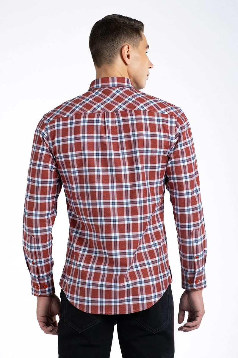 Áo Sơ Mi Caro Tay Dài Form Vừa WS24SS11P-LC