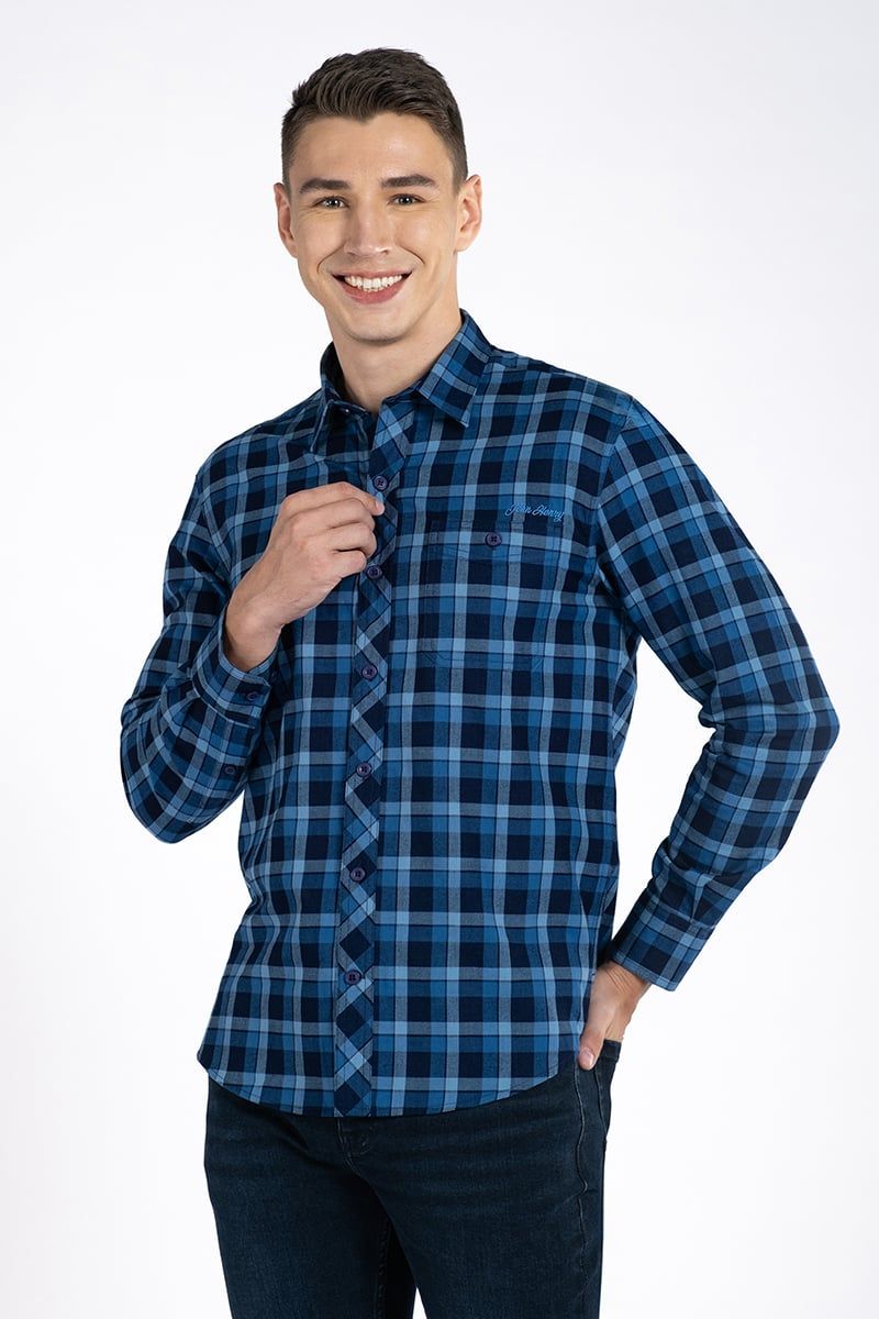 Áo Sơ Mi Caro Tay Dài Form Vừa WS24SS11P-LC