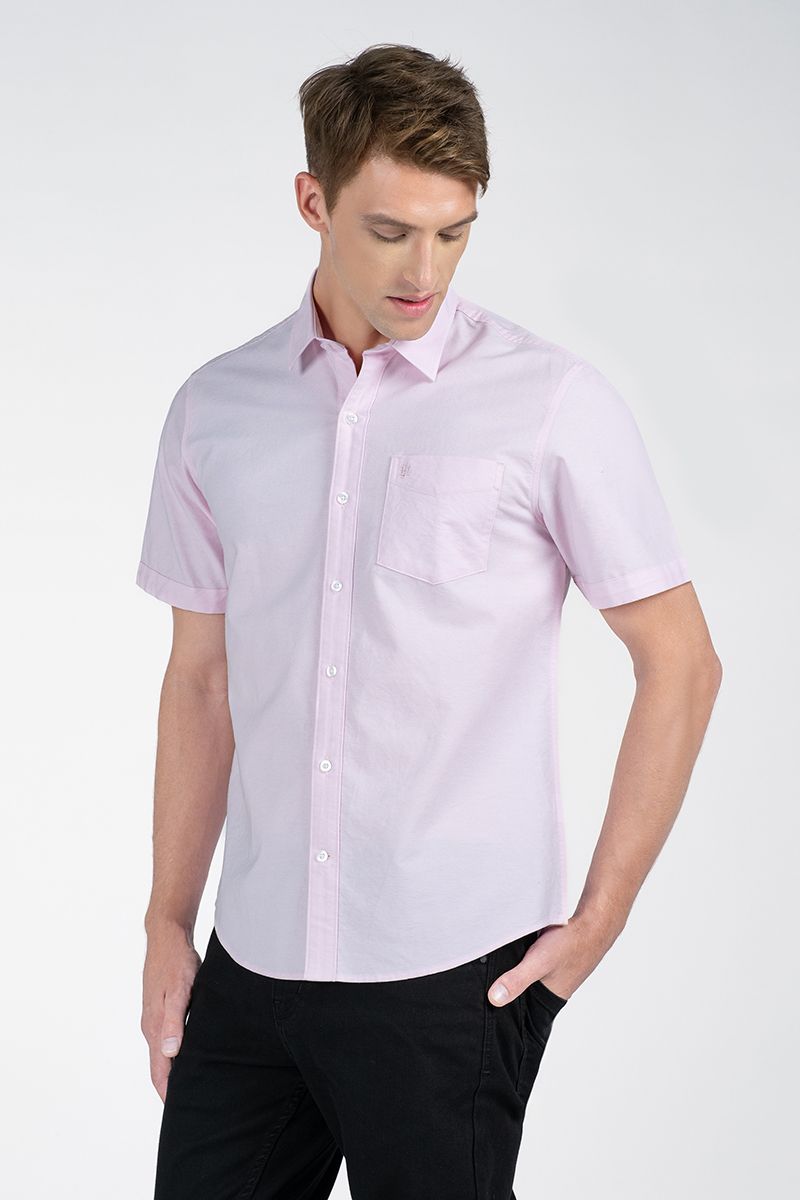 Áo Sơ Mi Nam Tay Ngắn Form Vừa WS24SS14P-SC
