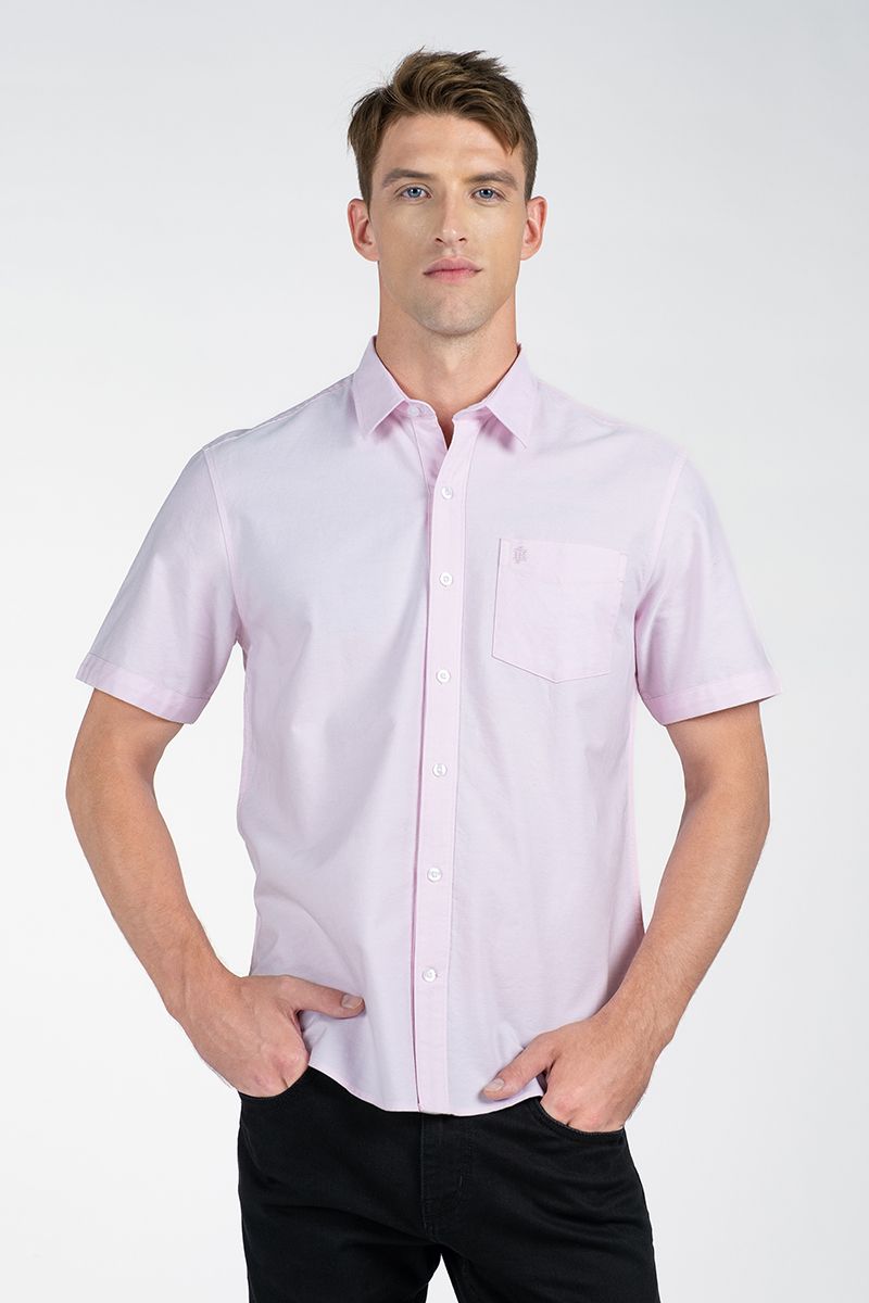 Áo Sơ Mi Nam Tay Ngắn Form Vừa WS24SS14P-SC