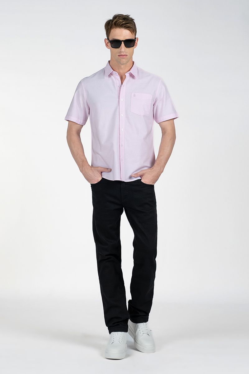Áo Sơ Mi Nam Tay Ngắn Form Vừa WS24SS14P-SC