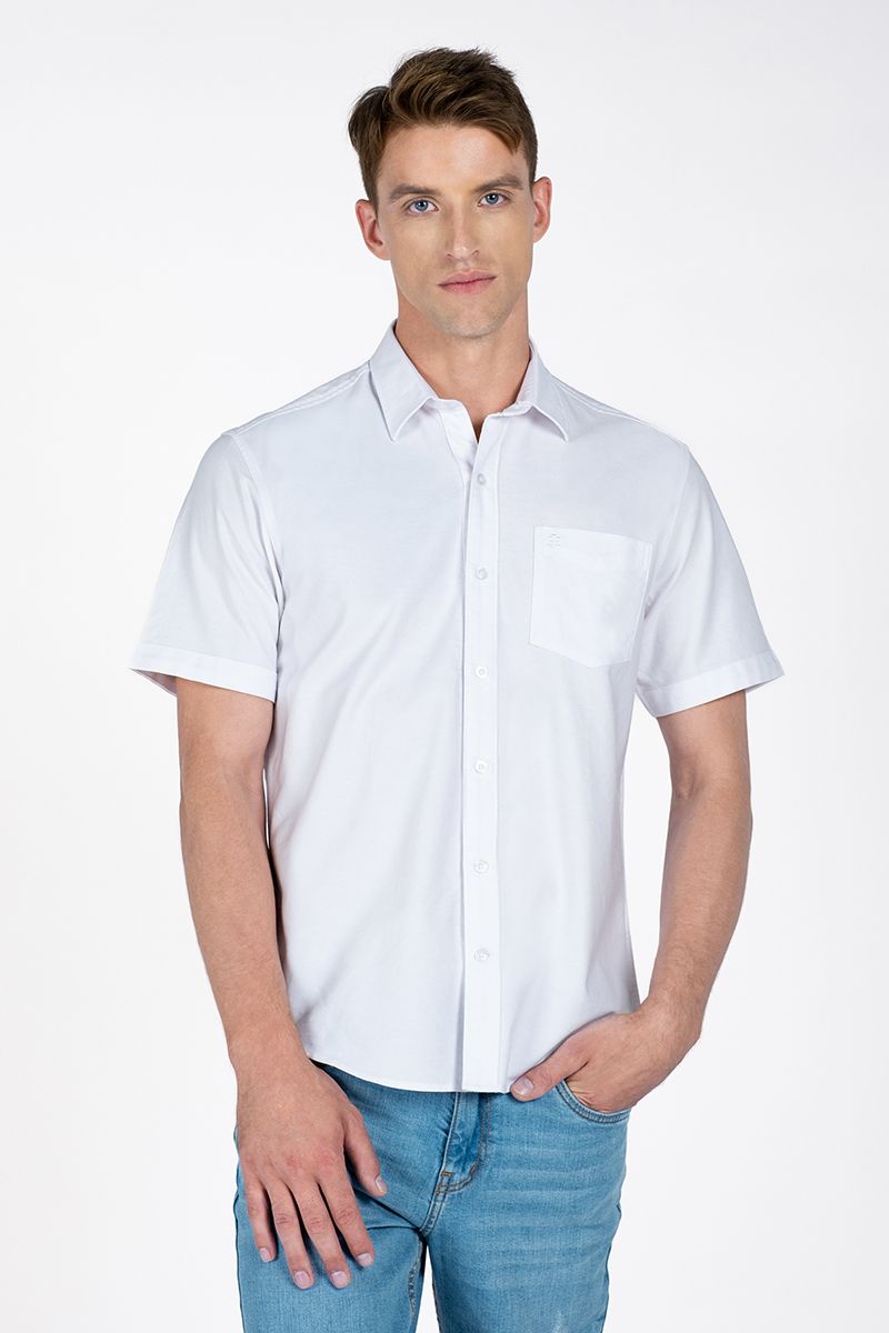 Áo Sơ Mi Nam Tay Ngắn Form Vừa WS24SS14P-SC