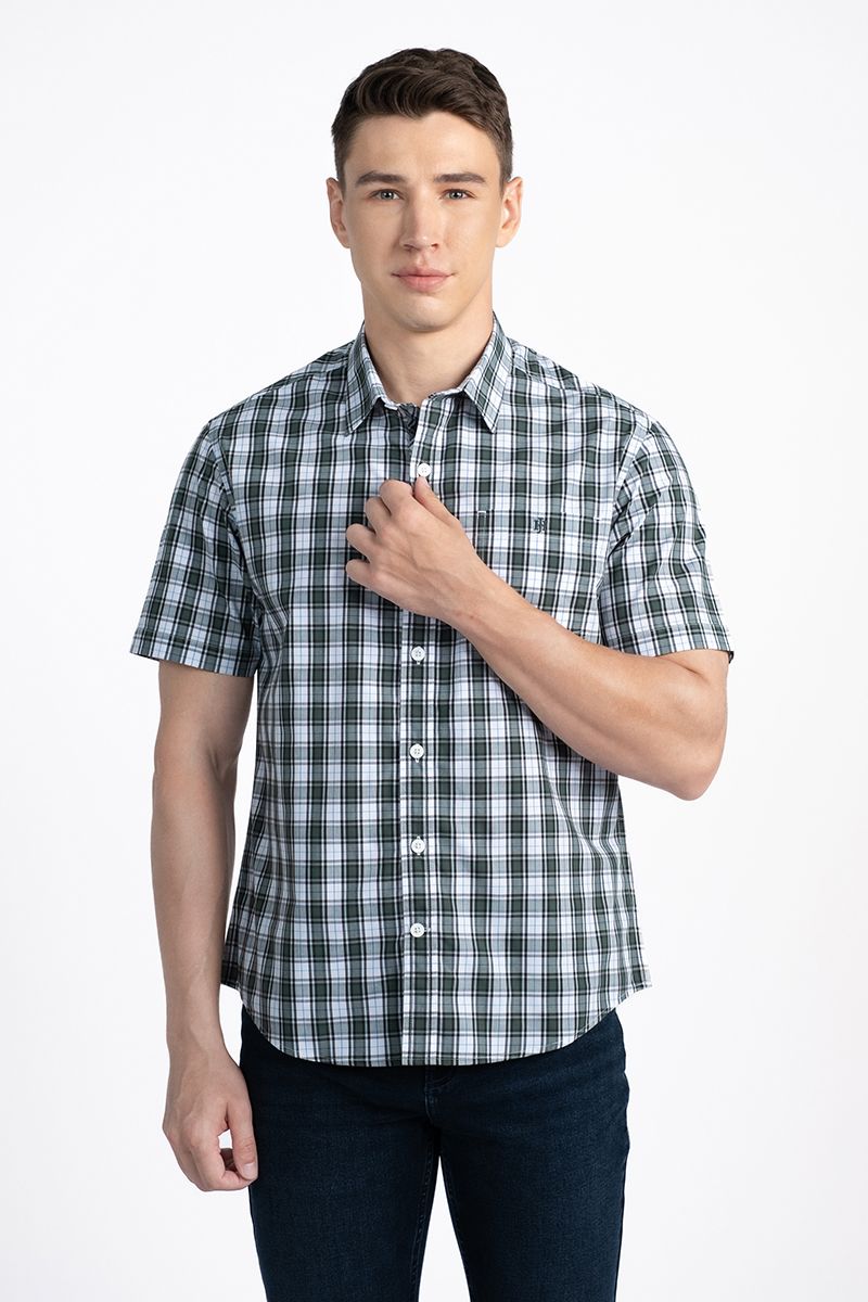 Áo Sơ Mi Nam Tay Ngắn Form Vừa WS24SS31C-SC