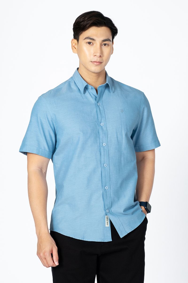 Áo Sơ Mi Oxford Tay Ngắn Form Vừa WS24SS35P-SC