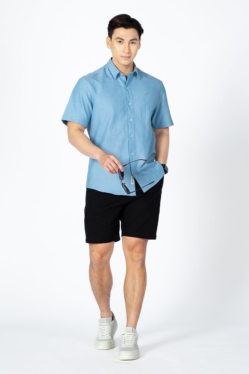 Áo Sơ Mi Oxford Tay Ngắn Form Vừa WS24SS35P-SC