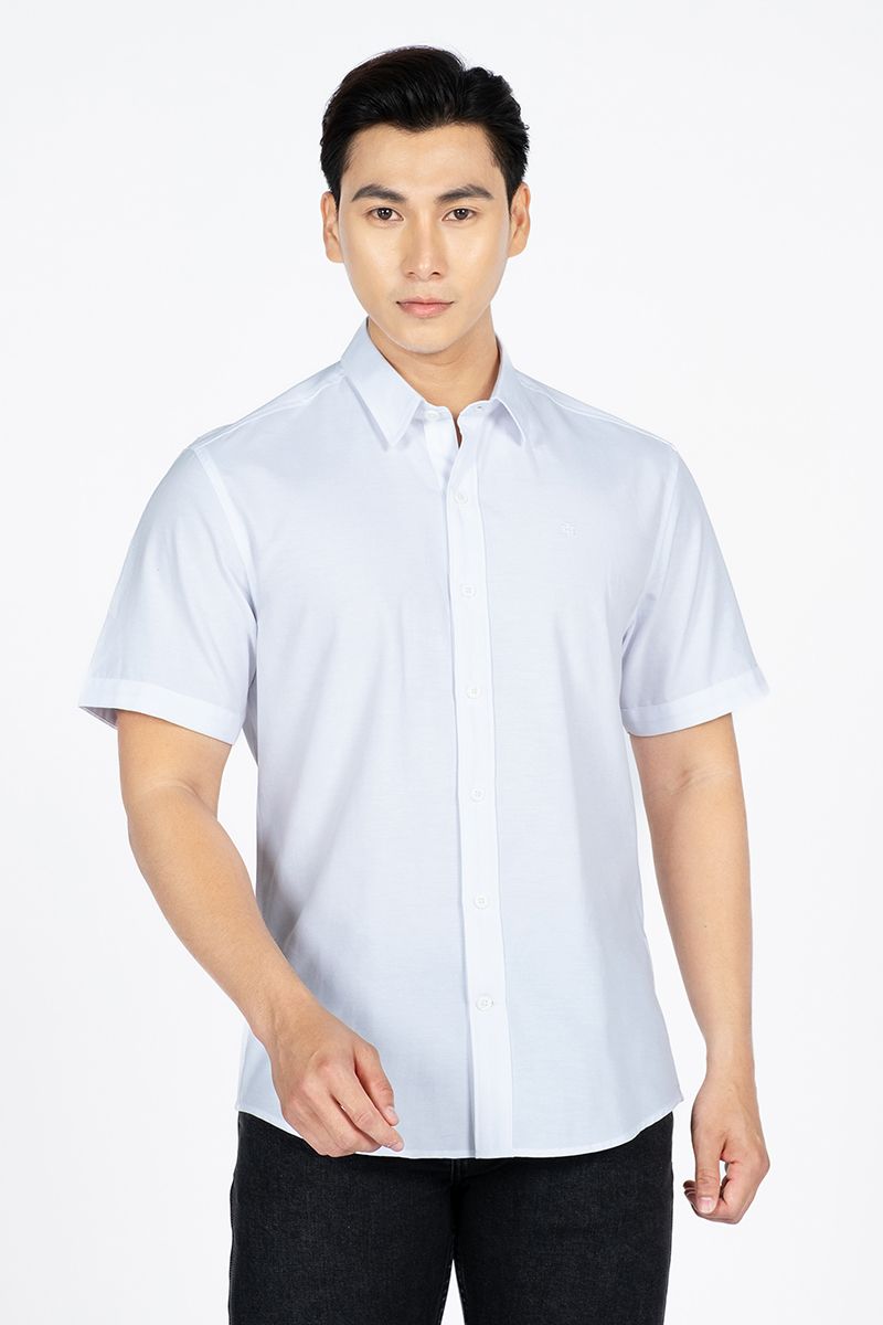 Áo Sơ Mi Oxford Tay Ngắn Form Vừa WS24SS35P-SC
