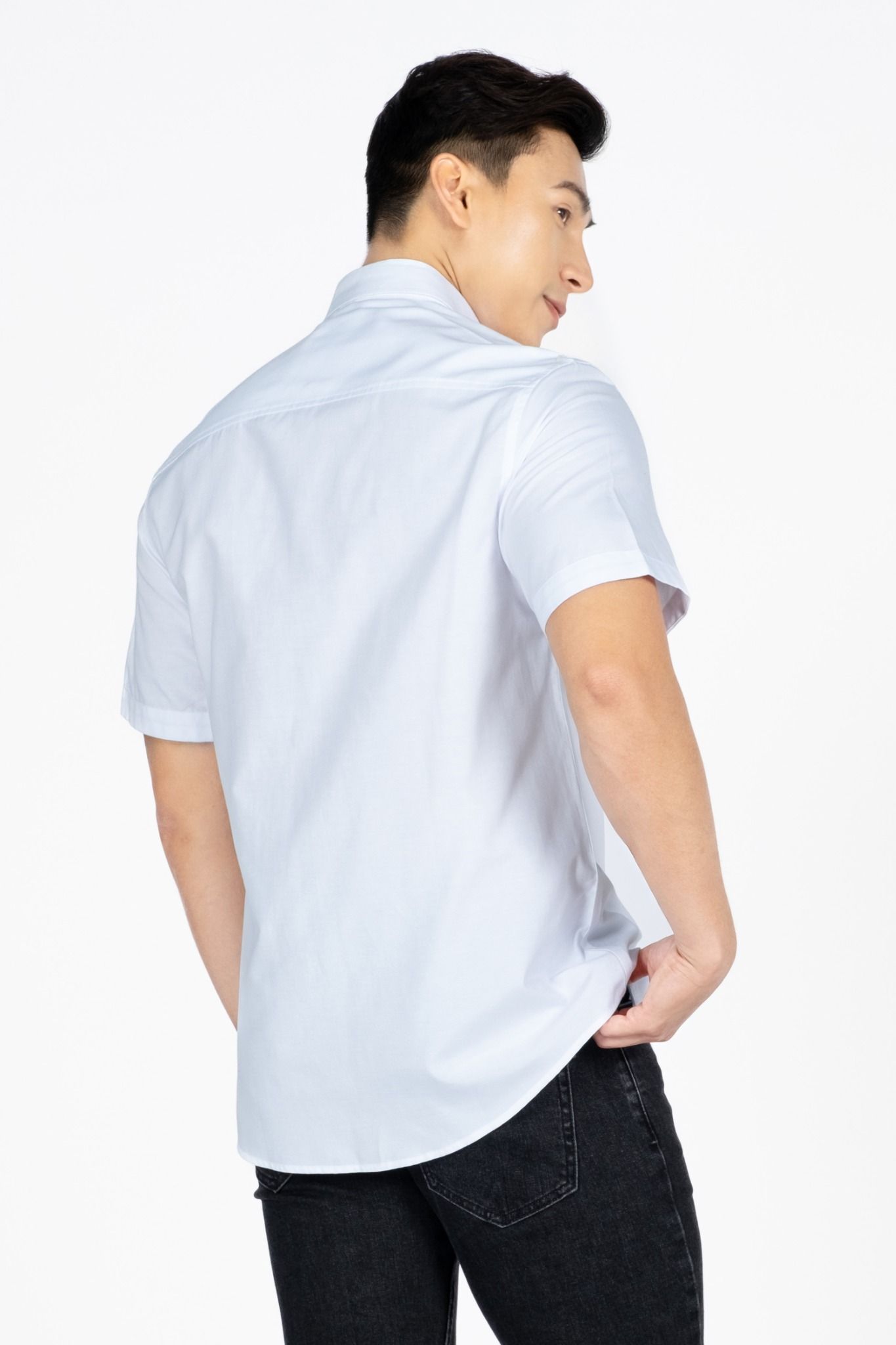 Áo Sơ Mi Oxford Tay Ngắn Form Vừa WS24SS35P-SC