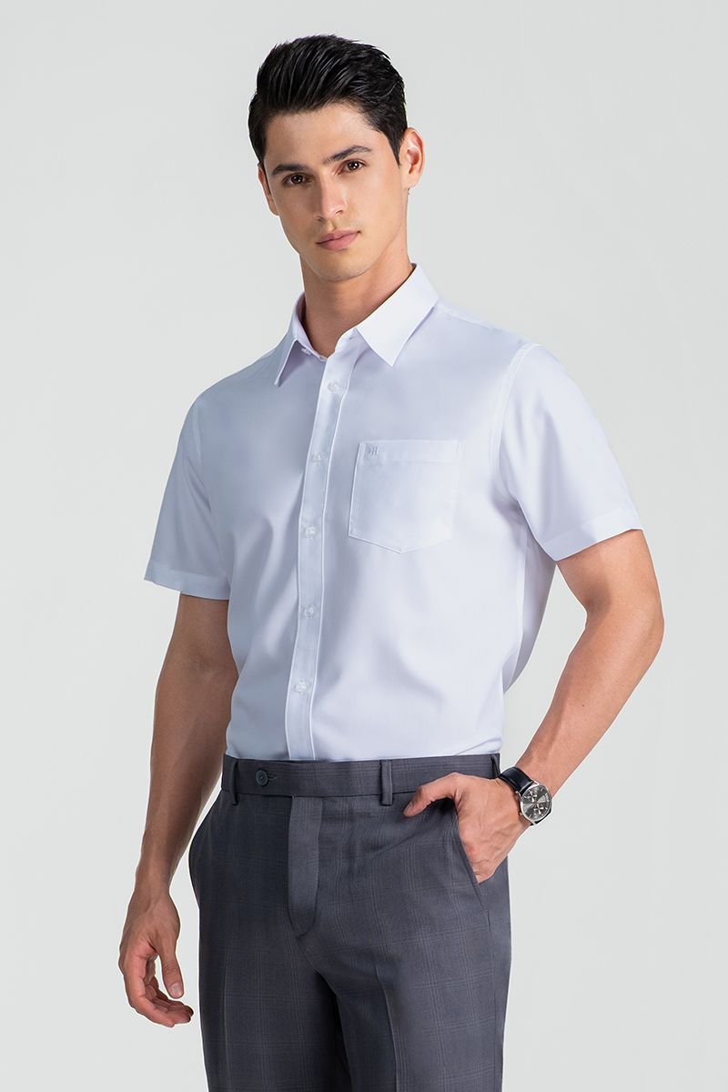 Áo Sơ Mi Nam Tay Ngắn Form Ôm WS25FH75P-SDEX