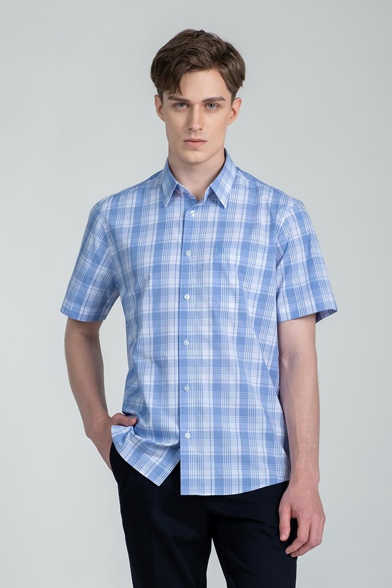 Áo Sơ Mi Nam Form Ôm Tay Ngắn WS25SS02T-SDBB