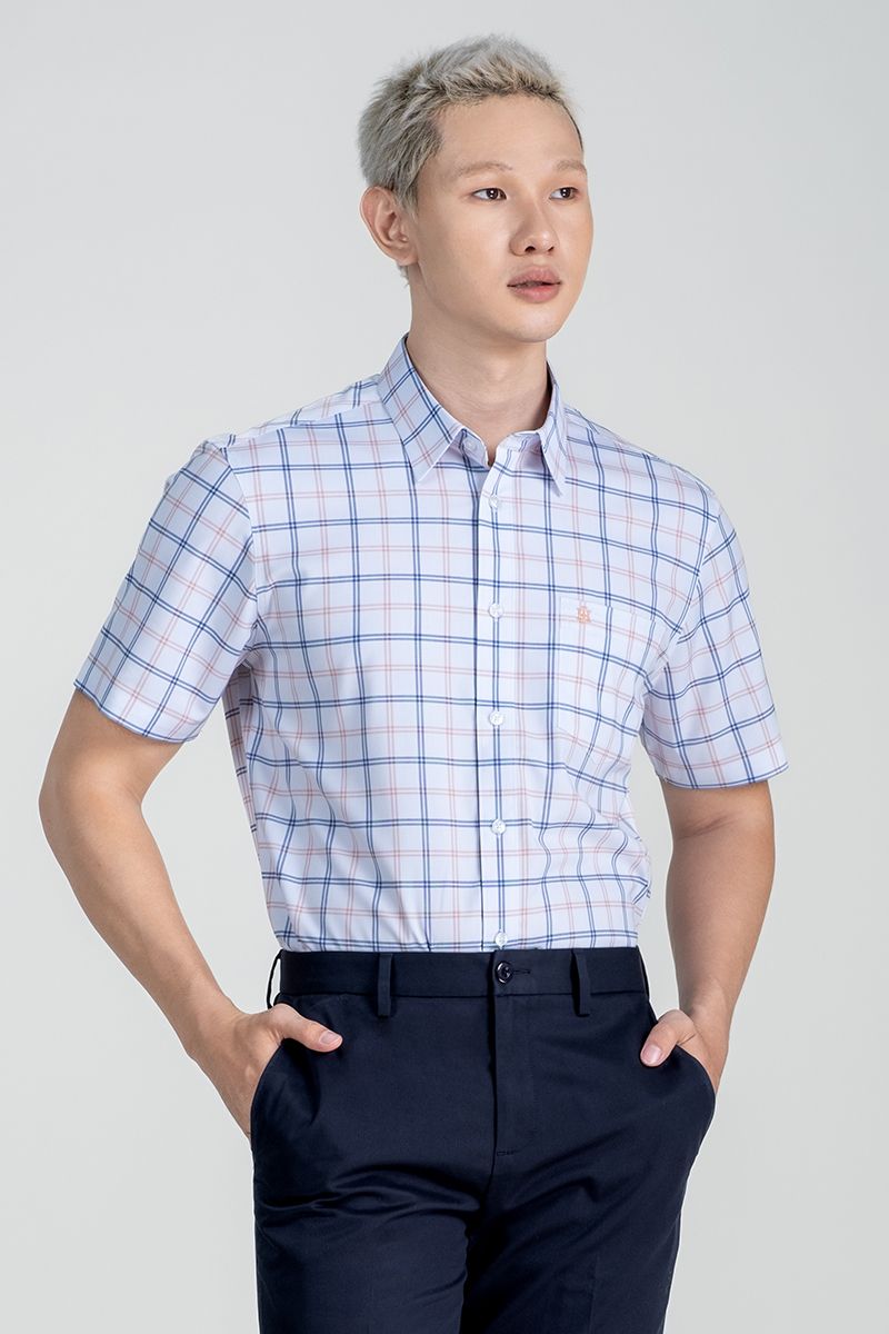 Áo Sơ Mi Nam Tay Ngắn Form Ôm WS25SS03P-SDBB