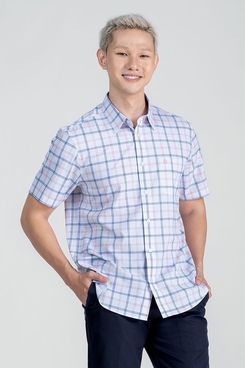 Áo Sơ Mi Nam Tay Ngắn Form Ôm WS25SS03P-SDBB