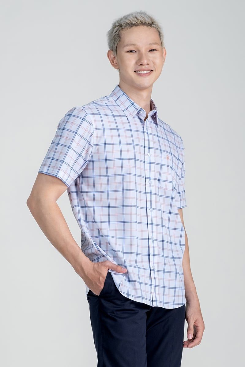 Áo Sơ Mi Nam Tay Ngắn Form Ôm WS25SS03P-SDBB