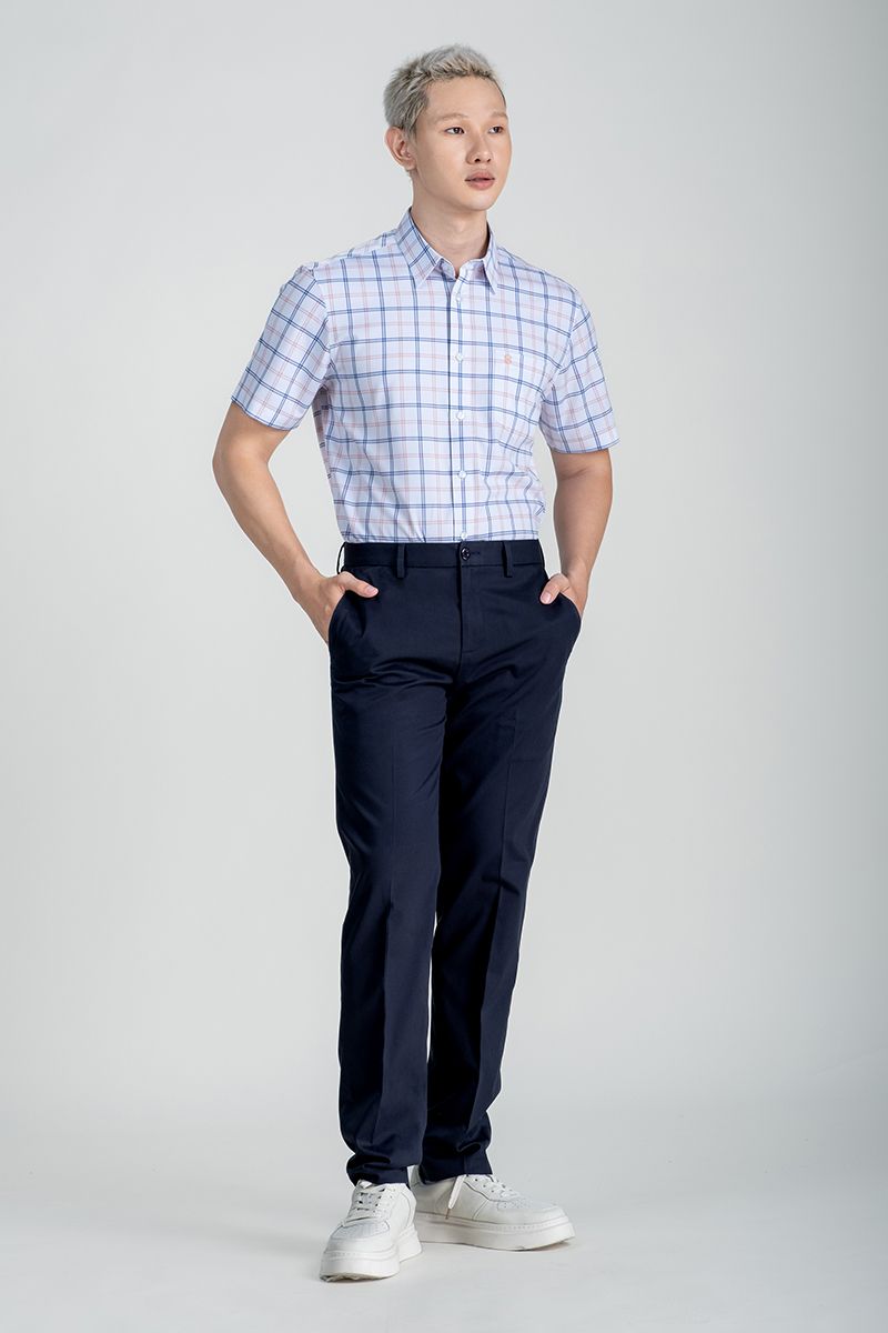 Áo Sơ Mi Nam Tay Ngắn Form Ôm WS25SS03P-SDBB