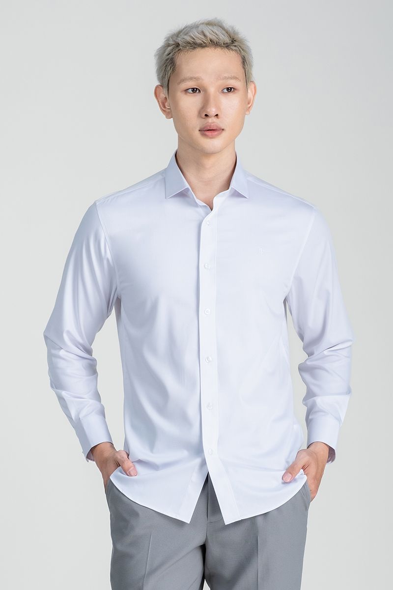 Áo Sơ Mi Nam Tay Dài Form Ôm WS25SS14P-LDFSBB