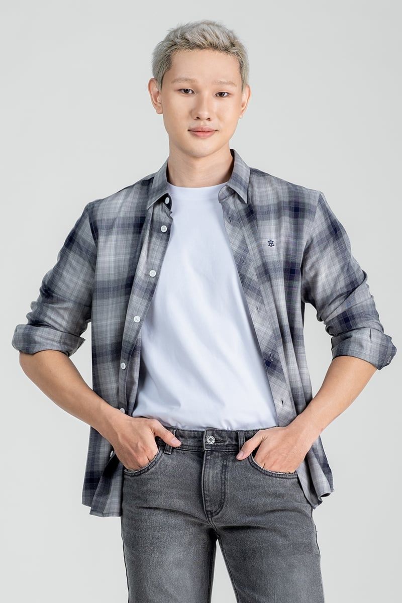 Áo Sơ Mi Nam Tay Dài Form Ôm WS25SS20P-LC