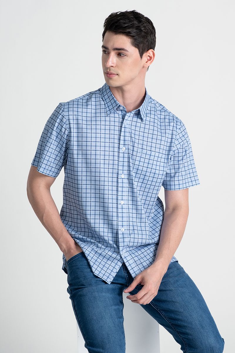 Áo Sơ Mi Form Ôm Tay Ngắn WS25SS27T-SDBB
