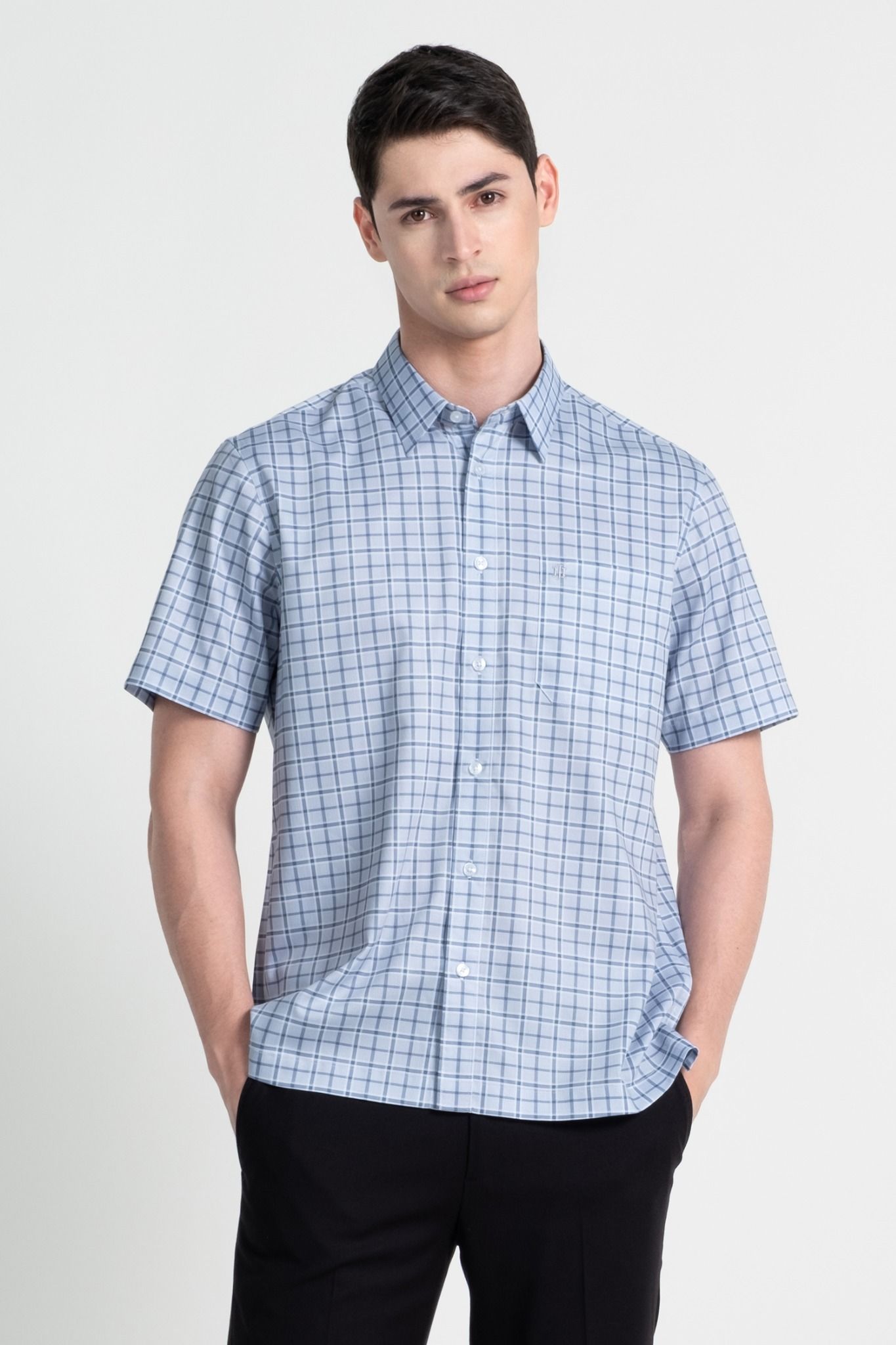 Áo Sơ Mi Form Ôm Tay Ngắn WS25SS27T-SDBB