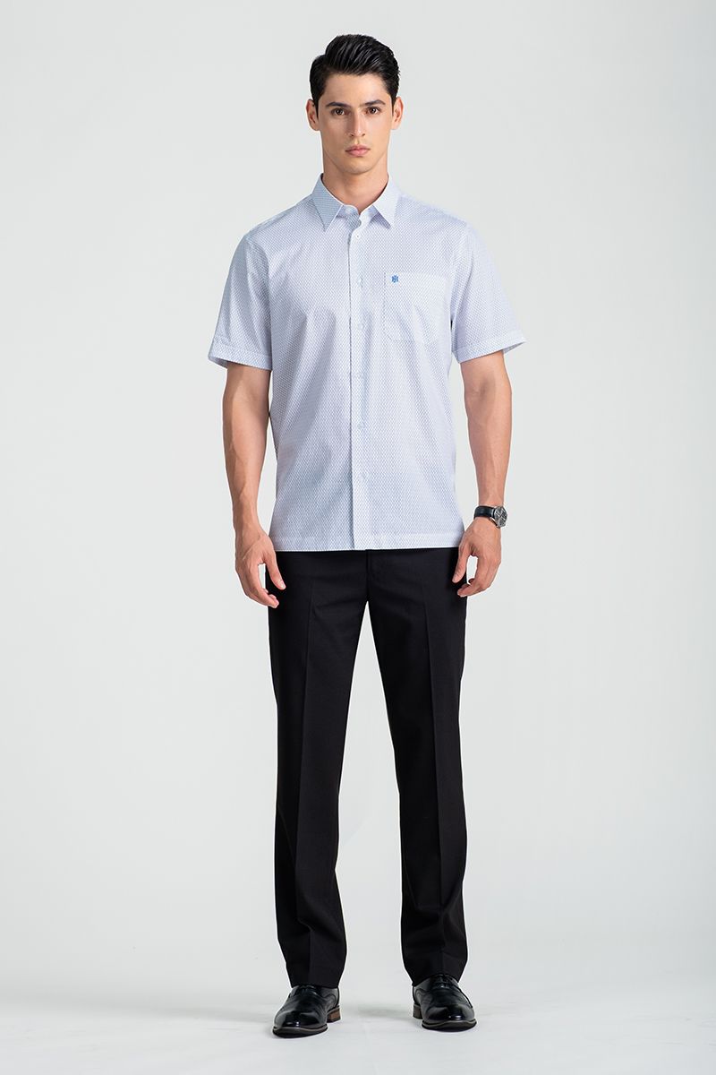 Áo Sơ Mi Nam Tay Ngắn Form Ôm Vừa WS25SS52T-CF