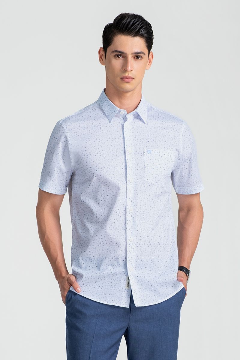 Áo Sơ Mi Nam Tay Ngắn Form Vừa WS25SS54P-SC