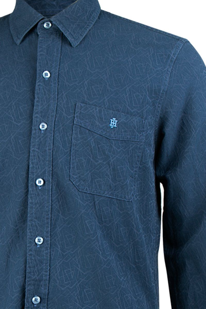 Áo sơ mi tay dài denim blue indigo WS20SS12T-LC