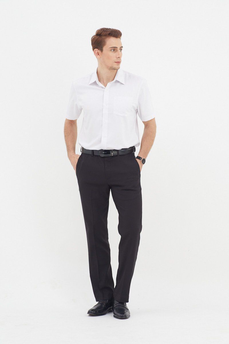Áo sơ mi bamboo tay ngắn basic WS21SS02P-SDBB