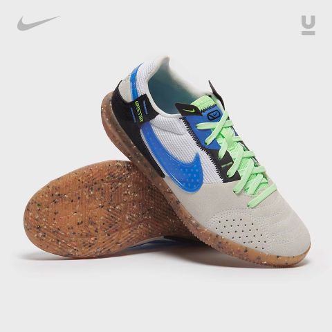 Giày bóng đá trẻ em Nike Jr. StreetGato IC - Xám/Xanh dương