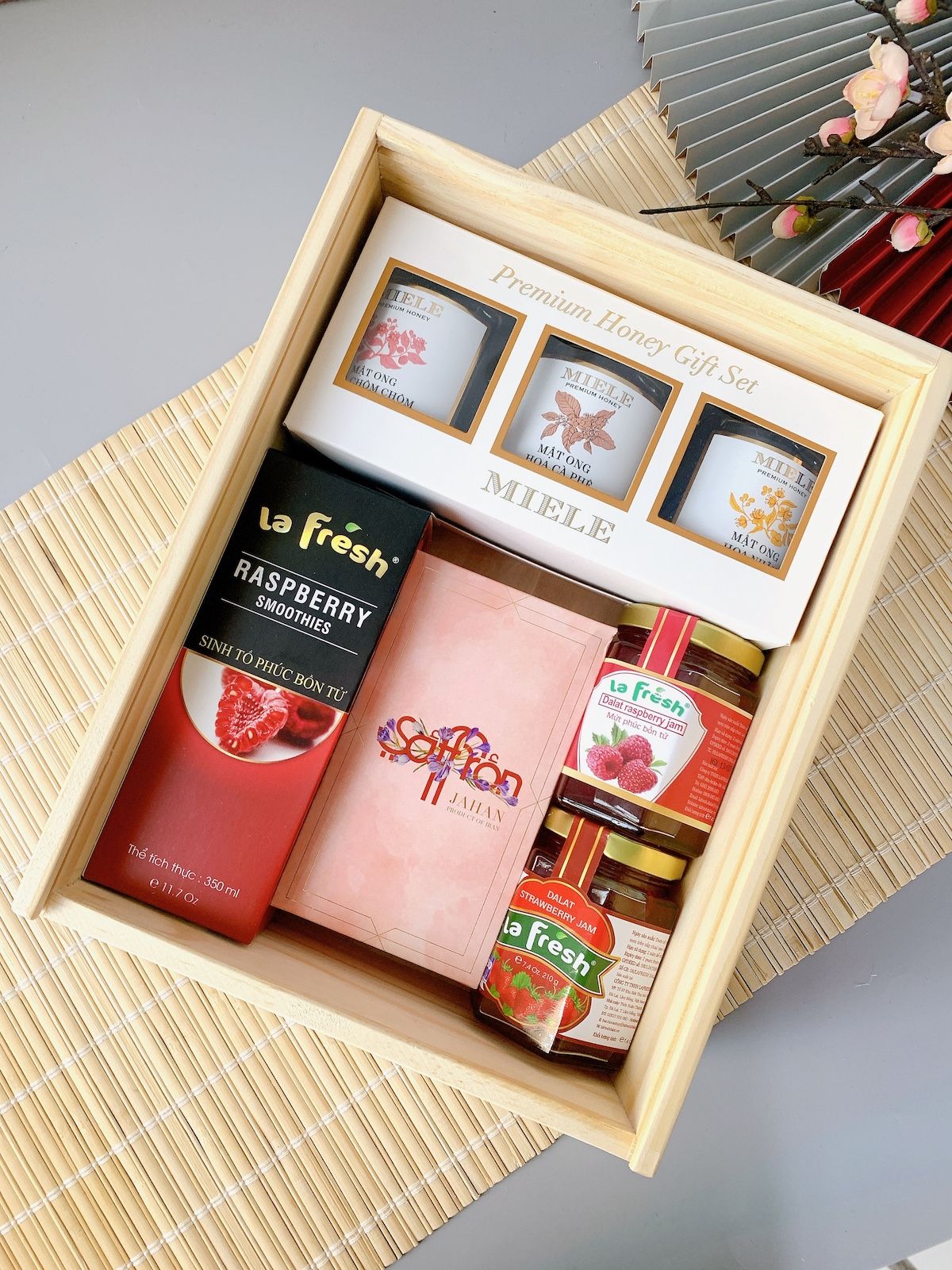 Bộ quà tết tặng sếp nữ - set quà tết đẹp ANS 34