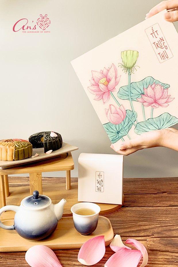 Bánh trung thu - hộp 4 bánh - Sen02