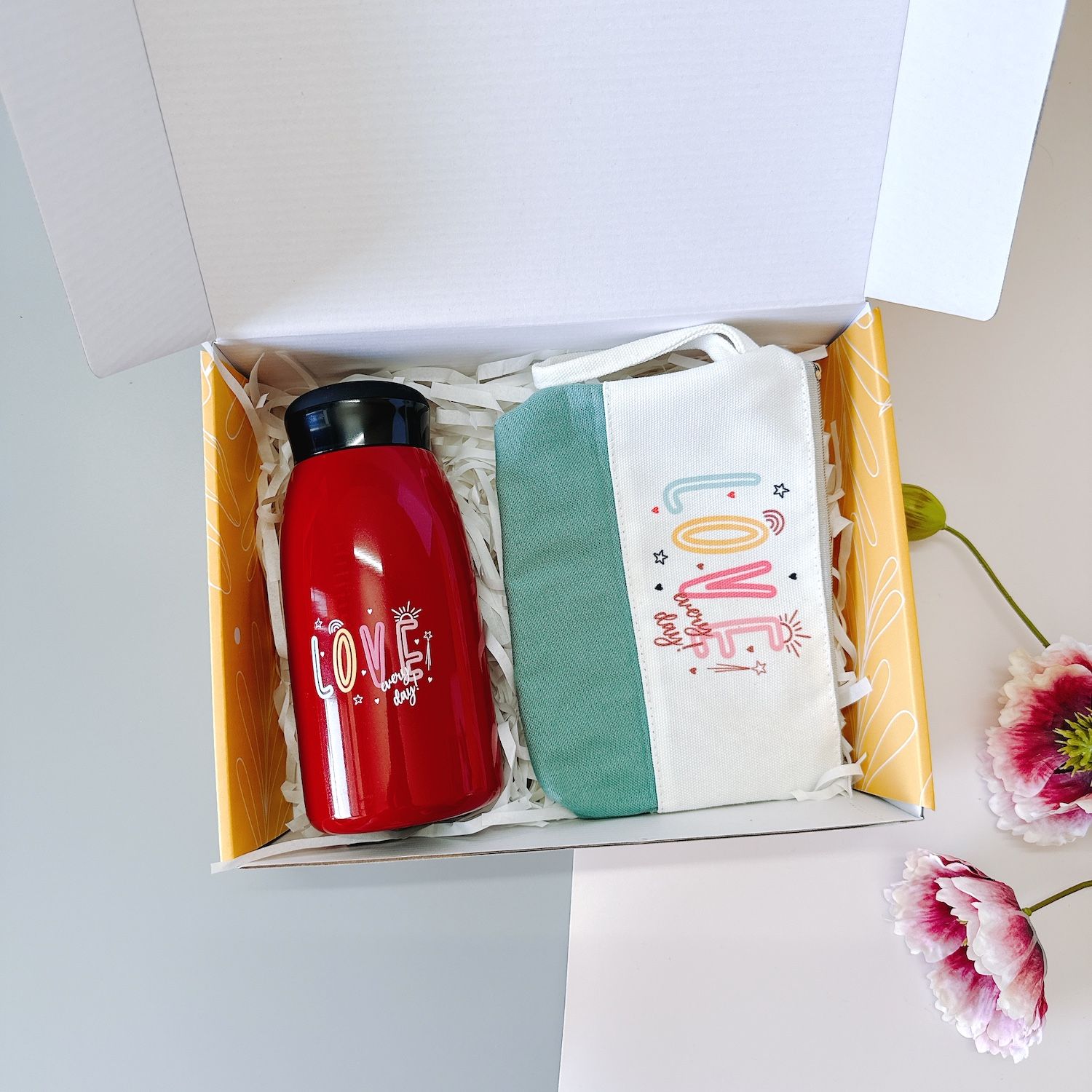 Nhiều mẫu - Quà 20/10 in ấn logo - set 2 món Bình - ví GSN_BV
