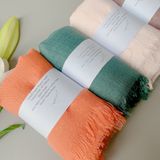  Quà 20/10, quà 8/3 - hộp quà 2 món khăn Linen kèm bình GSW_BK1002_R 