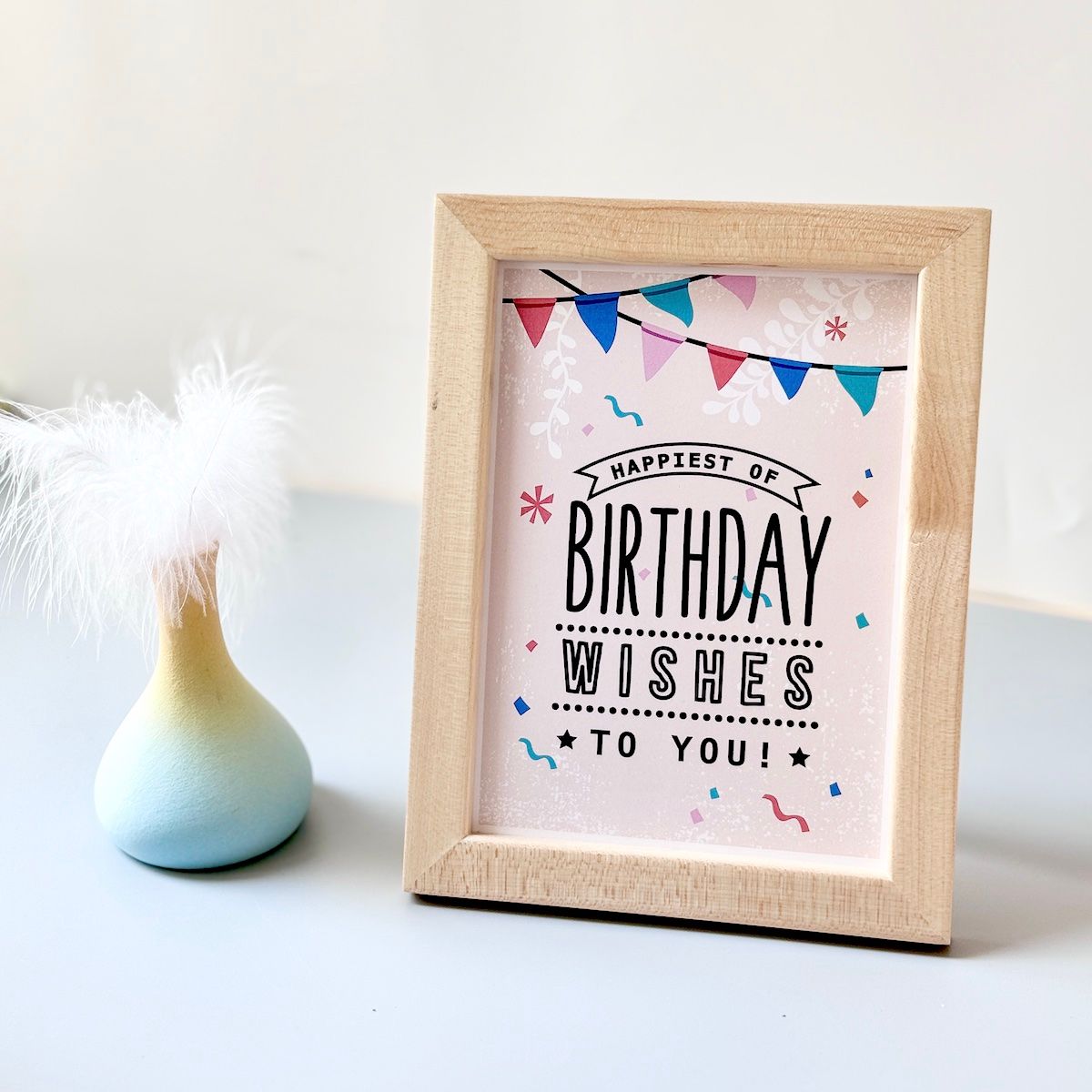 Khung ảnh gỗ thông sơn phủ nền size 13*18cm