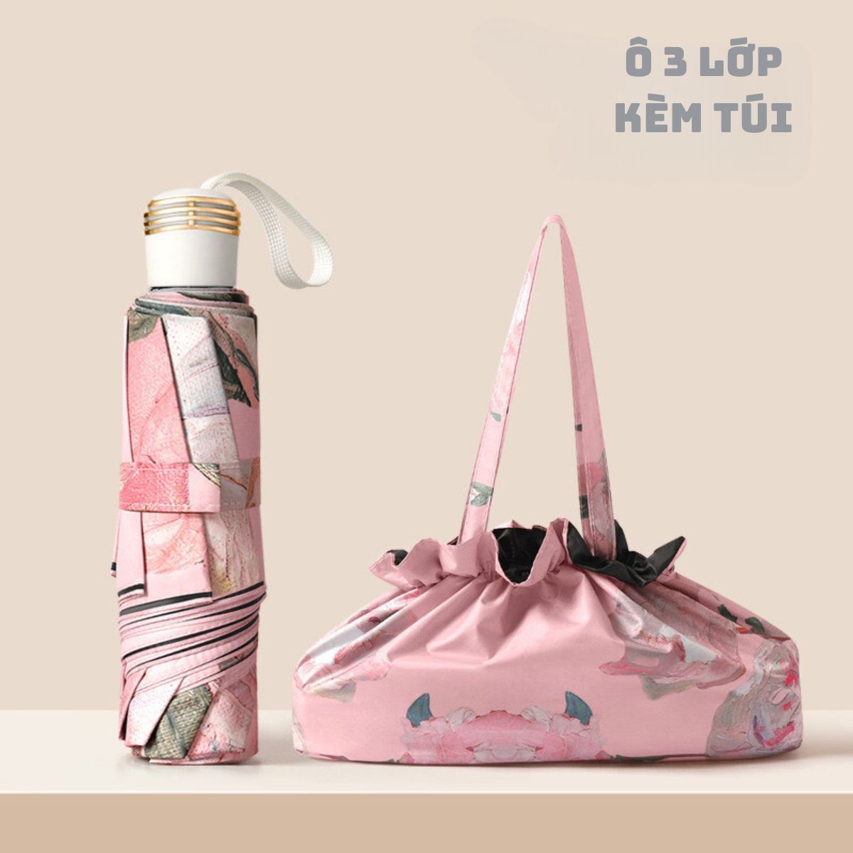 Ô dù 3 lớp UV kèm túi đựng-ODG014