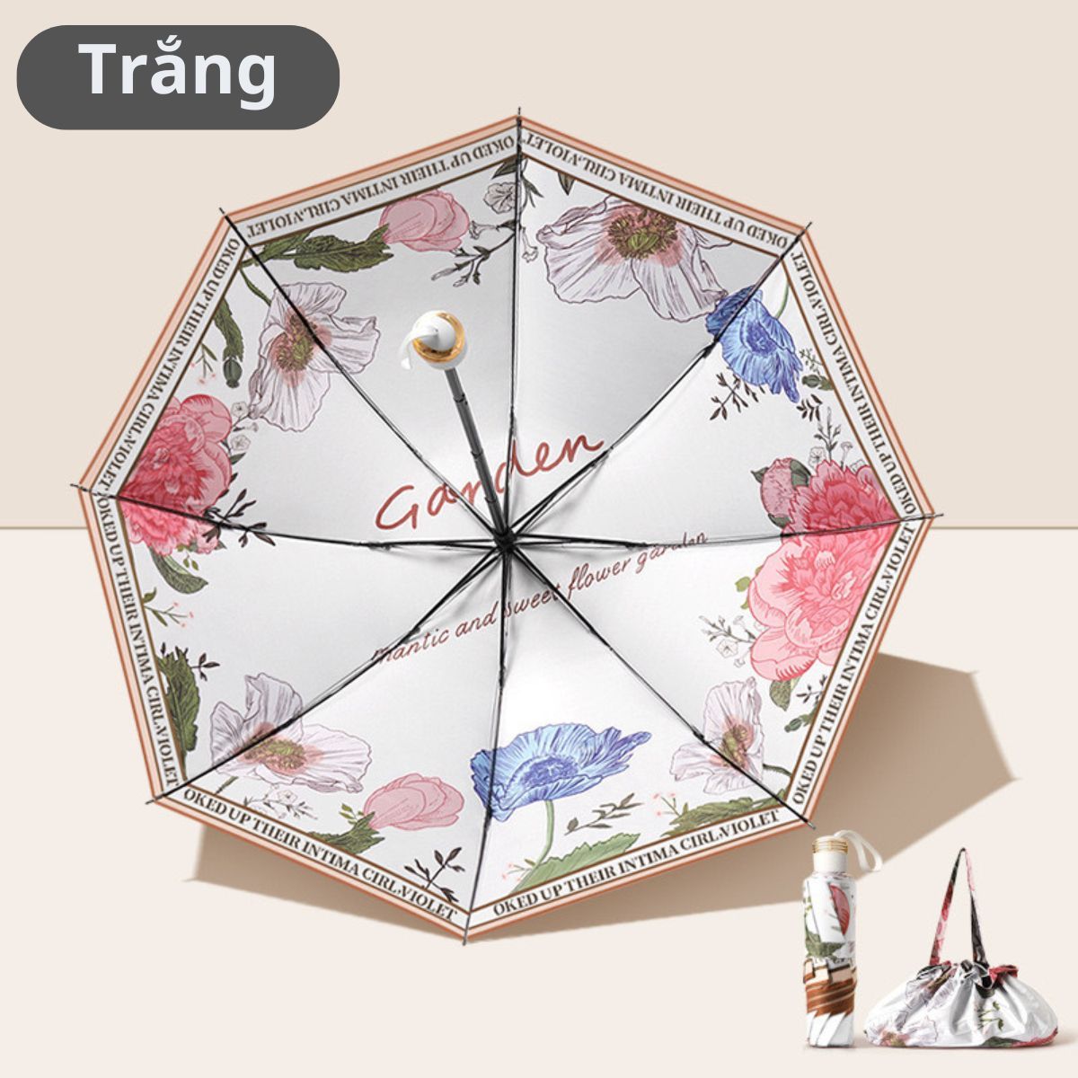 Ô dù 3 lớp UV kèm túi đựng-ODG014