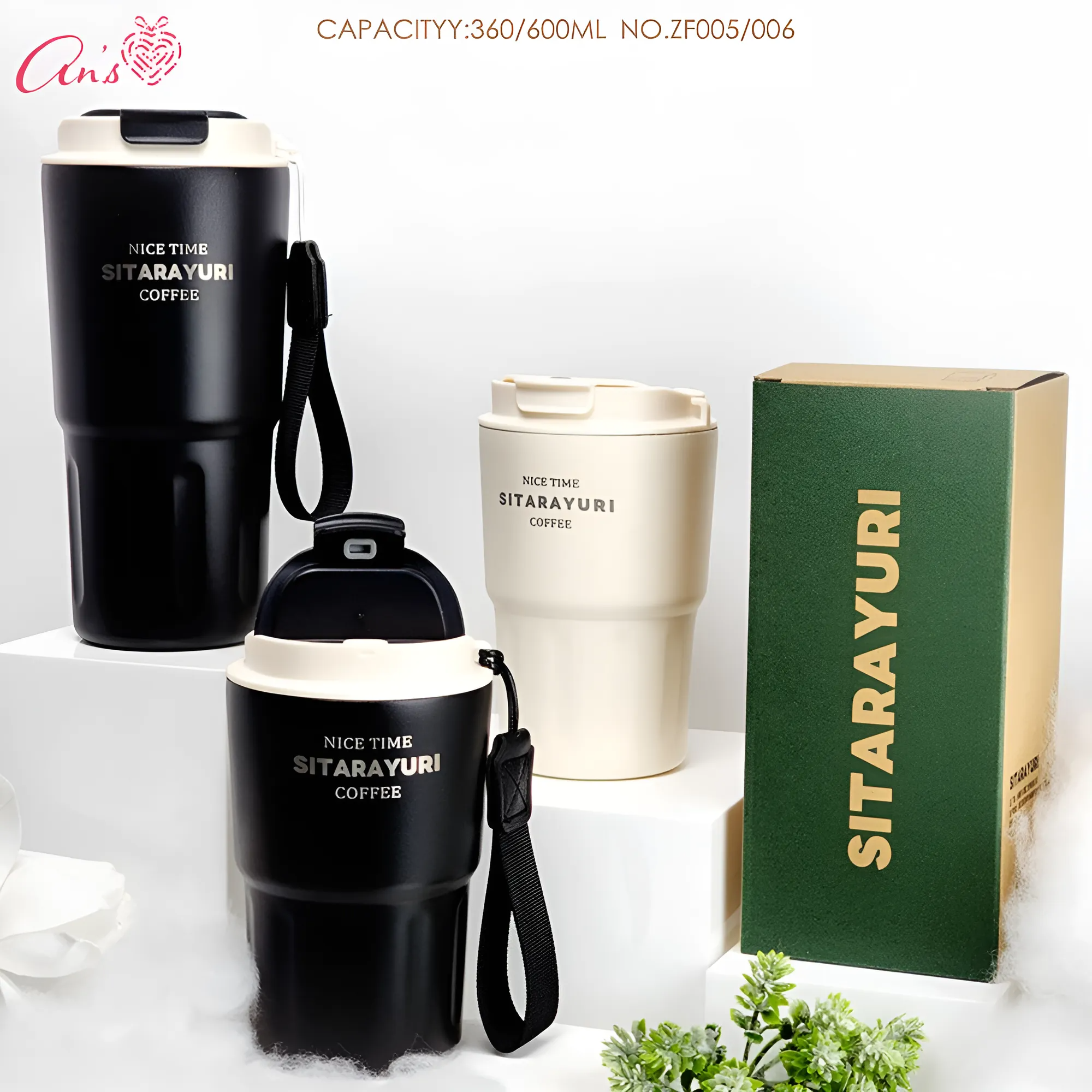 Ly giữ nhiệt đựng cà phê trà sữa - BGN44 (hai dung tích)