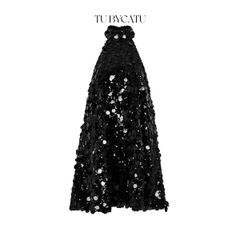 TUBYCATU | 	SEQUIN BLACK DRESS